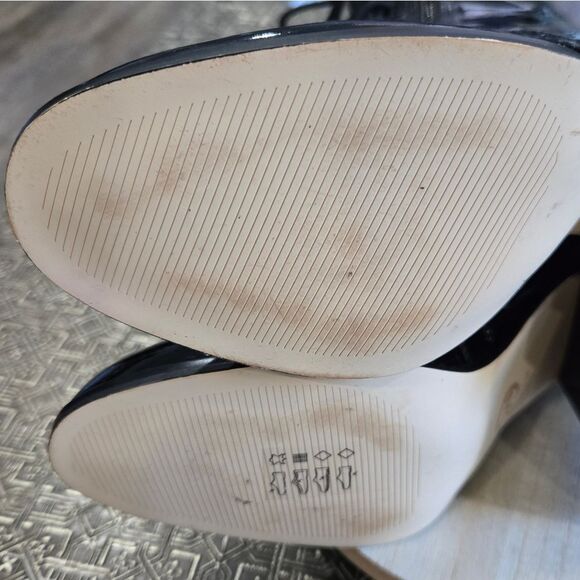 🐢 MICHAEL MICHAEL KORS Rosario Lace-up Bootie In Black Patent Leather 8.5 LN! - Picture 14 of 16